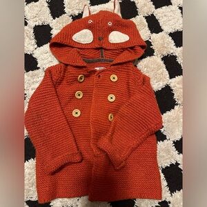 Baby Boden Vibrant Orange Knit Cardigan